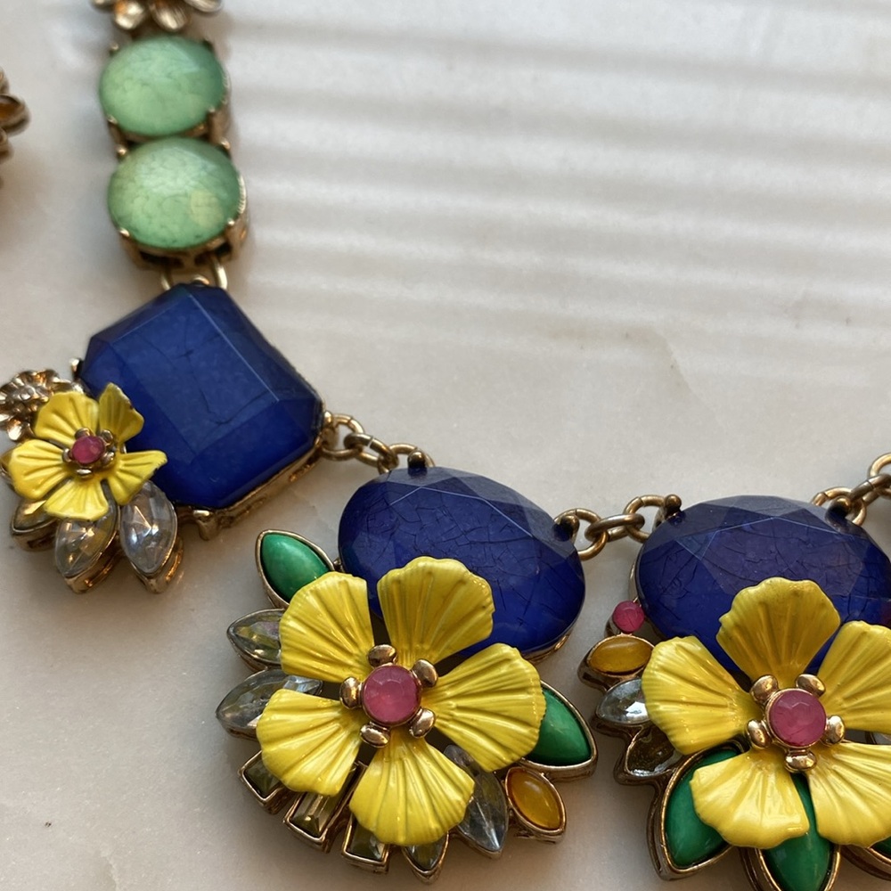 Gorgeous flowered jeweled Necklace and Earrings SET.
Multicolor 🌺🌸🌼Talbots - Picture 5 of 9